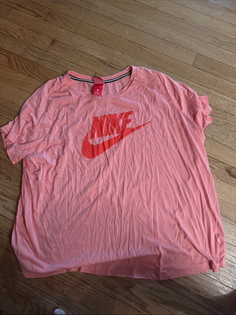 Nike Pink Short-Sleeve T-Shirt with Logo